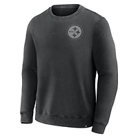 Men's Fanatics Black Pittsburgh Steelers Deep Route Pullover Sweatshirt