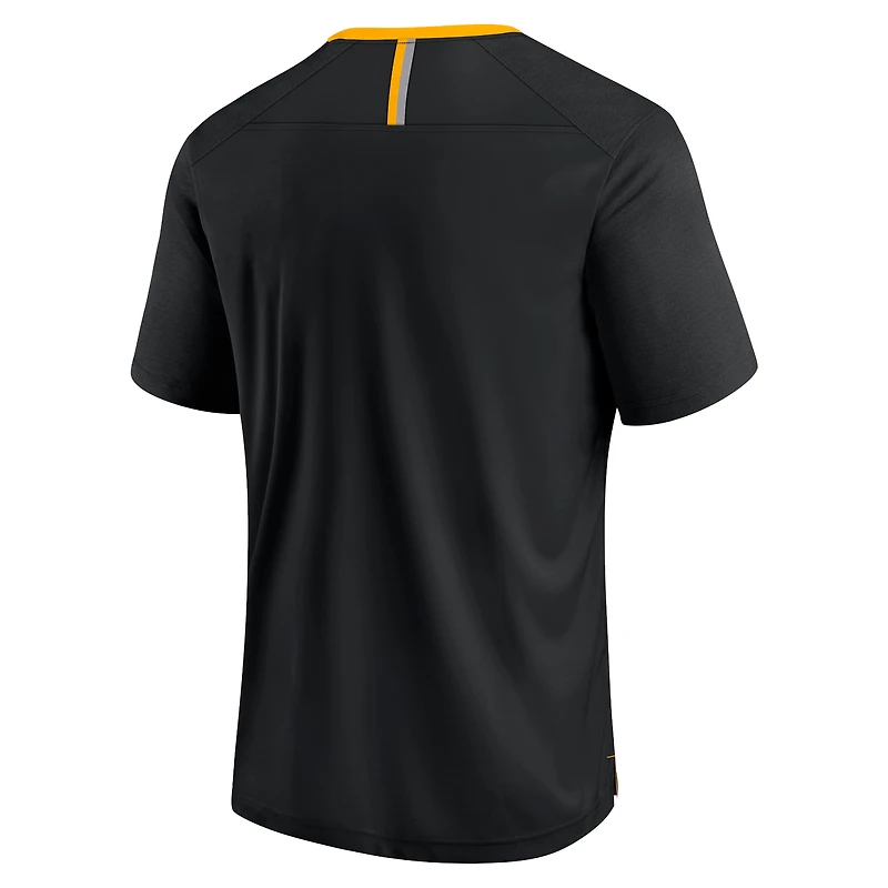 T-shirt Fanatics pour homme, noir, avec logo en dégradé des défenseurs Steelers de Pittsburgh
