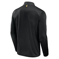 Veste noire à quart de zip Fanatics Pittsburgh Steelers Defender pour hommes