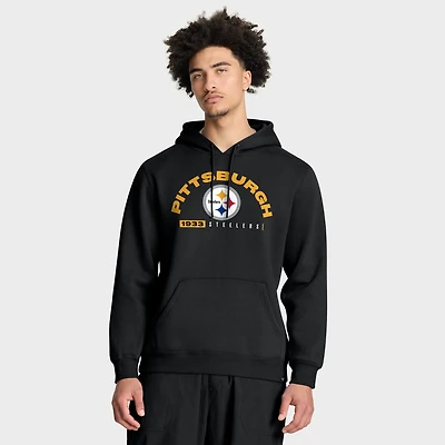 Sweat à capuche noir Fanatics pour homme, motif héritage des Pittsburgh Steelers