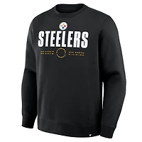 Sweat-shirt noir Fanatics pour homme, motif Legacy Direct Handoff des Pittsburgh Steelers