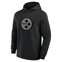 T-shirt à capuche manches longues noir Pittsburgh Steelers Elements Blaze Tri-Blend pour hommes Fanatics