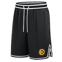 Short Fanatics noir pour homme Pittsburgh Steelers Elements Future Ground
