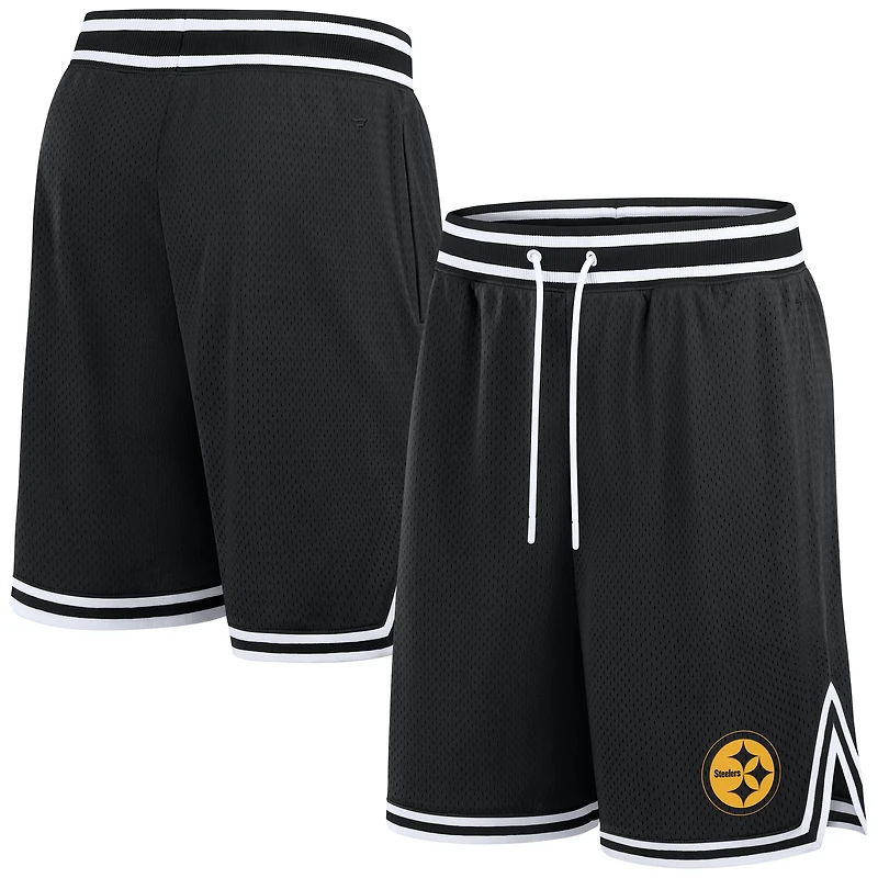 Short Fanatics noir pour homme Pittsburgh Steelers Elements Future Ground
