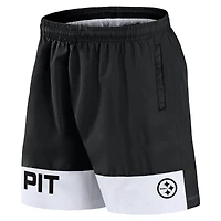 Short Fanatics noir Pittsburgh Steelers Elements pour hommes