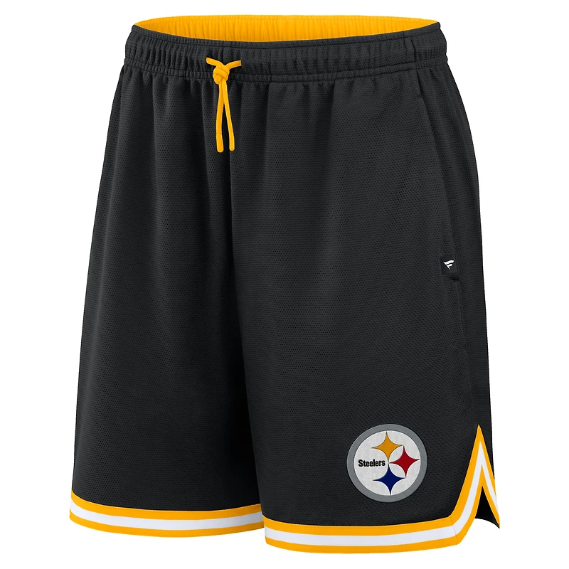 Men's Fanatics Black Pittsburgh Steelers Fearless Drive Shorts