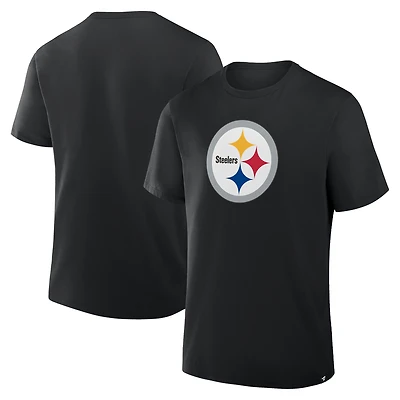 T-shirt noir Fanatics pour homme, motif héritage Field Goal des Pittsburgh Steelers