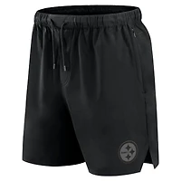 Short micro ton sur Fanatics noir pour homme des Pittsburgh Steelers