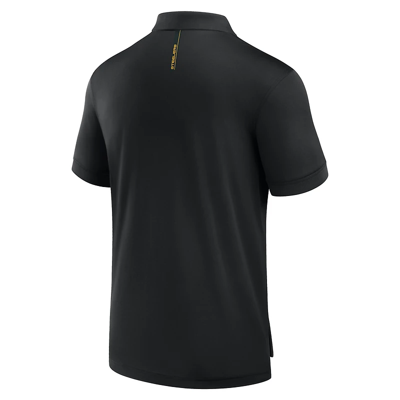 Men's Fanatics Black Pittsburgh Steelers Front Office Move Mono Polo