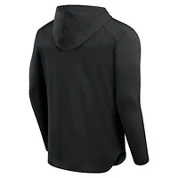 Men's Fanatics Black Pittsburgh Steelers Front Office Power Mono Long Sleeve Hoodie T-Shirt