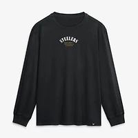 Men's Fanatics Black Pittsburgh Steelers Fullback Drive Relaxed Fit Long Sleeve T-Shirt