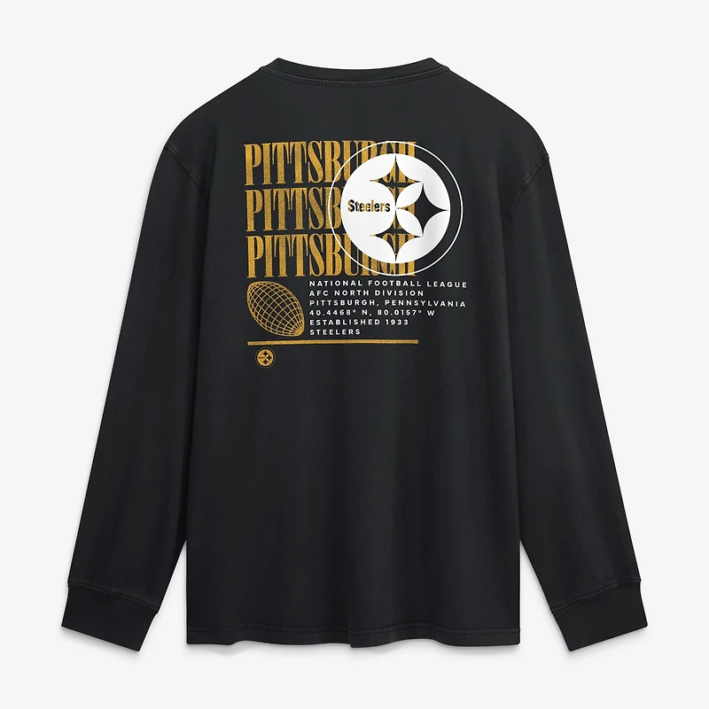 T-shirt à manches longues Fanatics Black Pittsburgh Steelers Fullback Drive pour homme