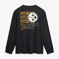 T-shirt à manches longues Fanatics Black Pittsburgh Steelers Fullback Drive pour homme