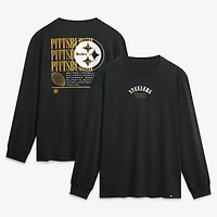 T-shirt à manches longues Fanatics Black Pittsburgh Steelers Fullback Drive pour homme