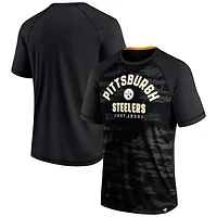 T-shirt noir Fanatics Pittsburgh Steelers Hail Mary Defender Raglan pour hommes