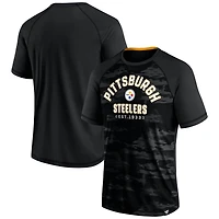 T-shirt noir Fanatics Pittsburgh Steelers Hail Mary Raglan pour hommes