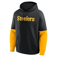 Men's Fanatics Black Pittsburgh Steelers Helmet Pullover Hoodie