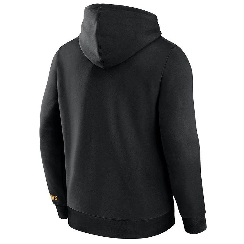 Sweat à capuche en polaire Legacy des Pittsburgh Steelers Fanatics pour hommes, noir