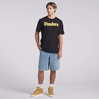 T-shirt Fanatics noir pour homme, Option Route Legacy des Pittsburgh Steelers