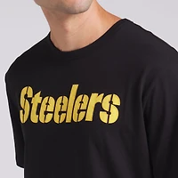 T-shirt Fanatics noir pour homme, Option Route Legacy des Pittsburgh Steelers