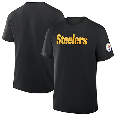 T-shirt Fanatics noir pour homme, Option Route Legacy des Pittsburgh Steelers