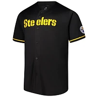 Maillot à boutons complets Pop des Pittsburgh Steelers Fanatics pour hommes, noir
