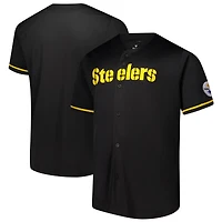 Maillot à boutons complets Pop des Pittsburgh Steelers Fanatics pour hommes, noir