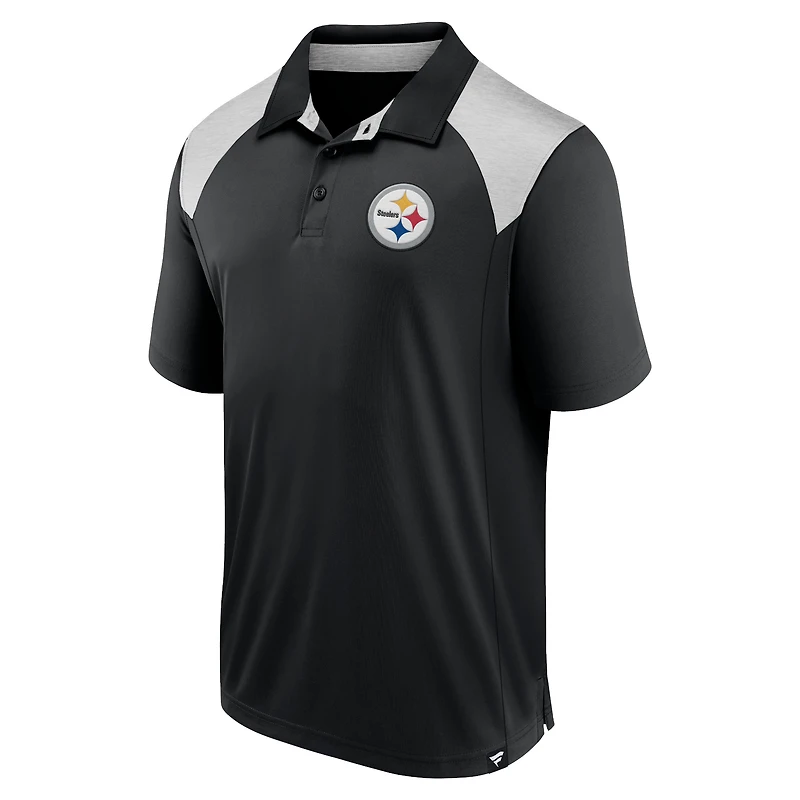 Polo primaire Fanatics noir Pittsburgh Steelers pour hommes