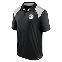 Polo primaire Fanatics noir Pittsburgh Steelers pour hommes