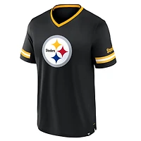 T-shirt à rayures empilables Fanatics pour hommes, noir, Pittsburgh Steelers
