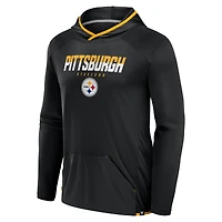 T-shirt à manches longues et capuche transitionnel pour homme Fanatics Black Pittsburgh Steelers