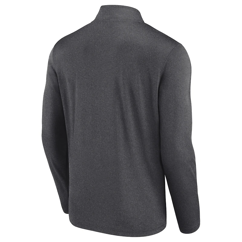 Pull à fermeture éclair quart de tour Fanatics pour homme, couleur charbon, des Pittsburgh Steelers