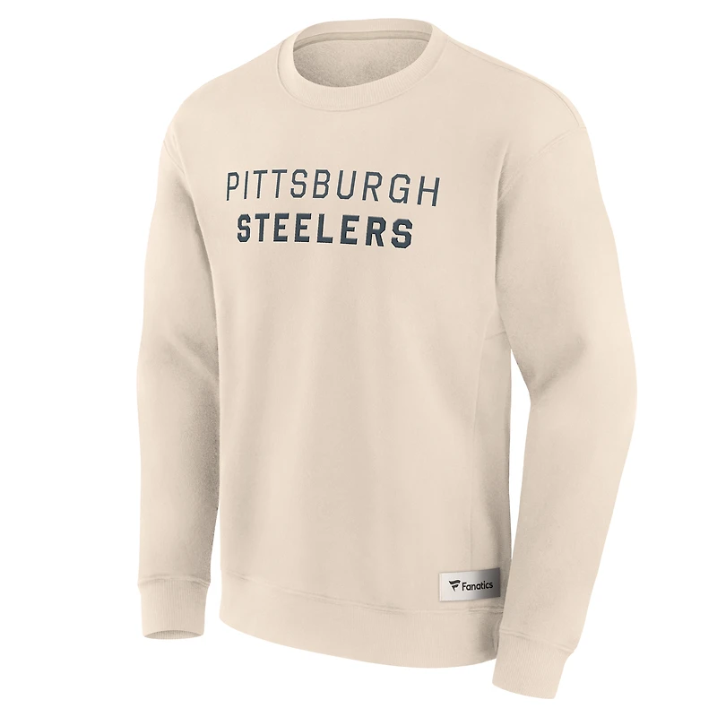Sweat-shirt à capuche pour homme Fanatics Cream Pittsburgh Steelers Elements Future Ground Lettering