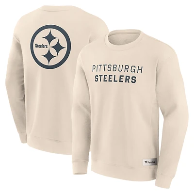 Sweat-shirt à capuche pour homme Fanatics Cream Pittsburgh Steelers Elements Future Ground Lettering