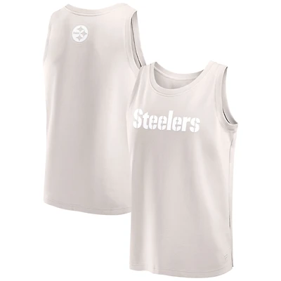 Men's Fanatics Cream Pittsburgh Steelers Elements Tank Top