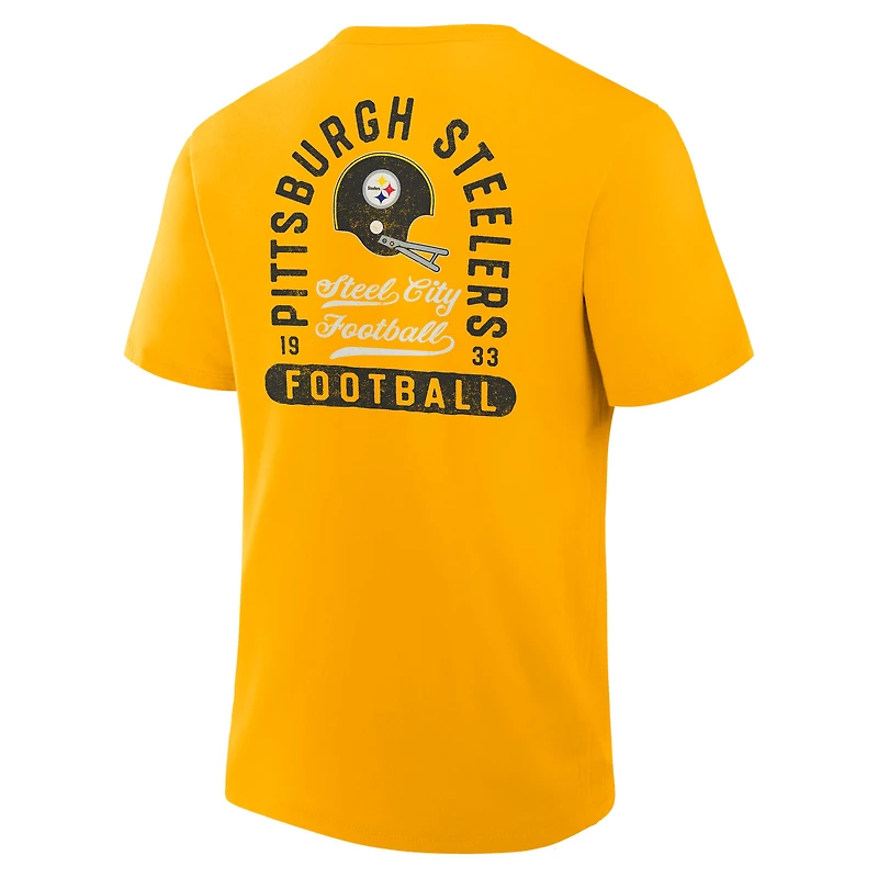 Men's Fanatics Gold Pittsburgh Steelers Fluid Motion Legacy T-Shirt