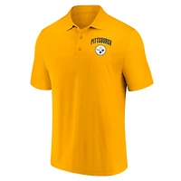 Men's Fanatics Gold Pittsburgh Steelers Push Back Polo