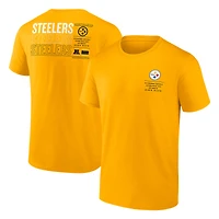 T-shirt Fanatics Gold pour homme avec statistiques répétées des Pittsburgh Steelers