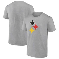 T-shirt hypocycloïde drapeau allemand des Steelers de Pittsburgh pour hommes Fanatics Grey