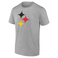 T-shirt hypocycloïde drapeau allemand des Steelers de Pittsburgh pour hommes Fanatics Grey