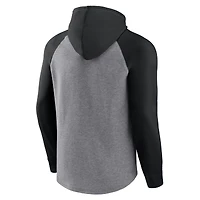 Sweat à capuche raglan préféré des Steelers de Pittsburgh, gris chiné, Fanatics pour hommes