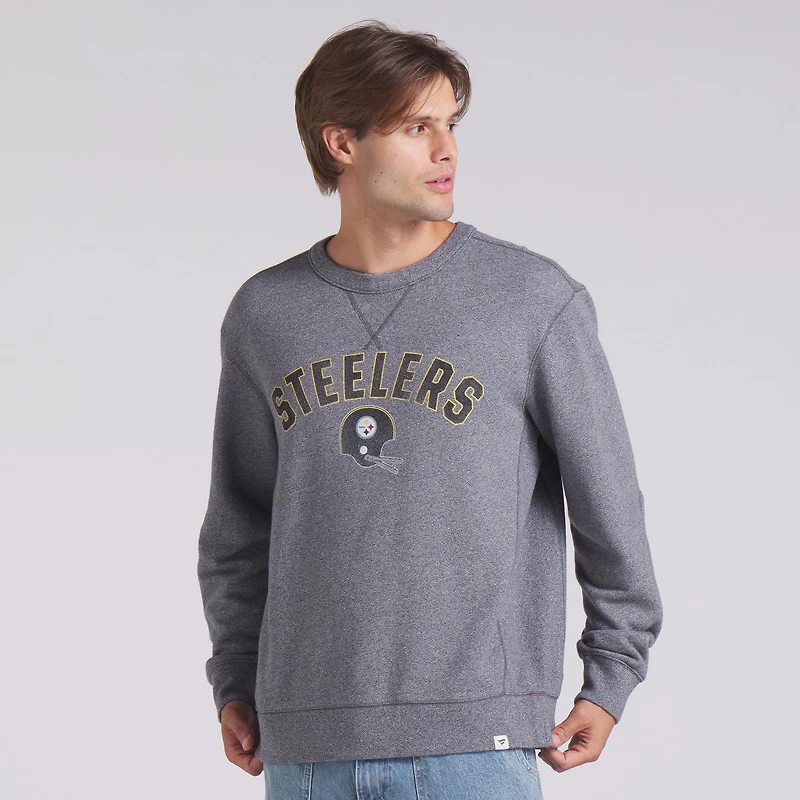 Sweat-shirt à enfiler en tissu éponge boucle Fanatics Heather Grey pour homme des Pittsburgh Steelers