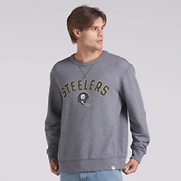 Sweat-shirt à enfiler en tissu éponge boucle Fanatics Heather Grey pour homme des Pittsburgh Steelers