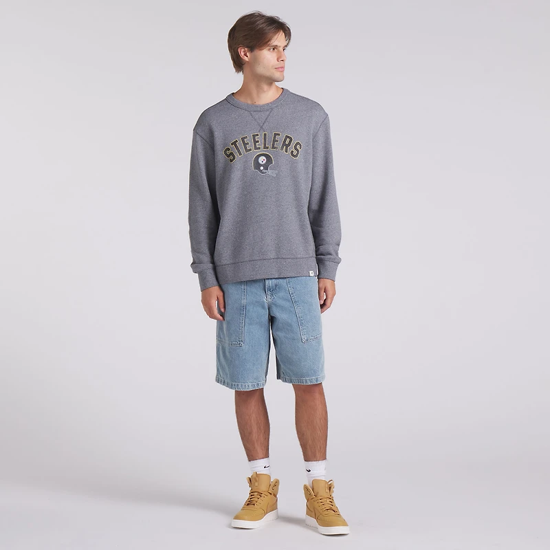 Sweat-shirt à enfiler en tissu éponge boucle Fanatics Heather Grey pour homme des Pittsburgh Steelers