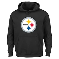 Men's Fanatics T.J. Watt Black Pittsburgh Steelers Big & Tall Name Number Fleece Hoodie