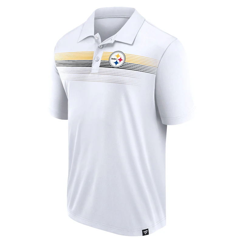 Polo sublimé blanc Pittsburgh Steelers Fanatics pour hommes Big & Tall