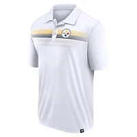 Polo sublimé blanc Pittsburgh Steelers Fanatics pour hommes Big & Tall