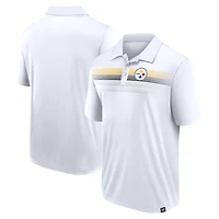 Polo interlock blanc Pittsburgh Steelers Victory For Us Fanatics pour hommes
