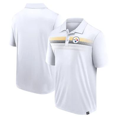 Polo interlock blanc Pittsburgh Steelers Victory For Us Fanatics pour hommes
