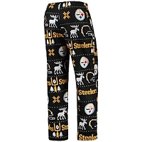 Men's FOCO Black Pittsburgh Steelers Wordmark Ugly - Pajama Set